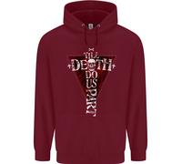 Death Do Us Part Felpa Uomo Gothic Skull Biker Cross