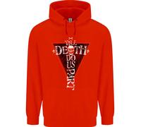 Death Do Us Part Felpa Uomo Gothic Skull Biker Cross