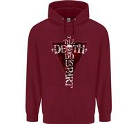 Death Do Us Part Felpa Uomo Gothic Skull Biker Cross
