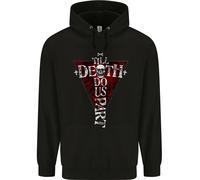 Death Do Us Part Felpa Uomo Gothic Skull Biker Cross