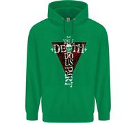 Death Do Us Part Felpa Uomo Gothic Skull Biker Cross