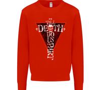 Death Do Us Part Gothic Skull Biker Cross Uomo Sweatshirt Jumper