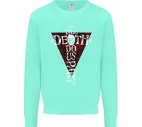 Death Do Us Part Gothic Skull Biker Cross Uomo Sweatshirt Jumper