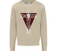 Death Do Us Part Gothic Skull Biker Cross Uomo Sweatshirt Jumper