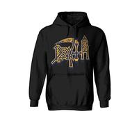 Death Felpa con Cappuccio Leprosy Band Logo Nuovo Ufficiale Uomo Nero Pullover Size S