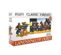 Wargames Atlantic: Landsknecht Ogres & The Vain - 9 statuine in plastica dura multiparte, 28 mm, prodotte negli Stati Uniti, età 168+
