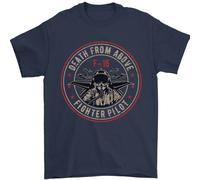 Death From Above F-16 Pilota di Caccia Raf Uomo T-Shirt 100% Cotone