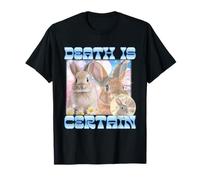 Death Is Certain Divertente Meme Cringe Gen Z Y2K Retro Vintage Maglietta
