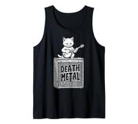 Death Metal Cat Funny Kitten Amplificatore Heavy Banjo Musica Canotta
