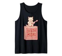 Death Metal Cat Funny Kitten Amplificatore Heavy Banjo Musica Canotta