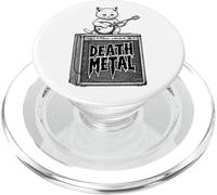 Death Metal Cat Funny Kitten Amplificatore Heavy Banjo Musica PopSockets PopGrip per MagSafe