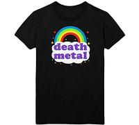 Death Metal Rainbow T T-Shirts Manica Corta Tee Top Rock Festival Parody Men Happy, Colore 11, M