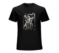 Death Note Yagami Light & Ryuuku Short Sleeves Men's Fashion T Shirts Black L