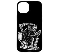 Death On The Throne Doom Scrolling The Internet Custodia per iPhone 15 Plus