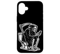 Death On The Throne Doom Scrolling The Internet Custodia per iPhone 16 Plus