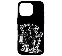 Death On The Throne Doom Scrolling The Internet Custodia per iPhone 16 Pro