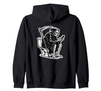 Death On The Throne Doom Scrolling The Internet Felpa con Cappuccio