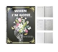 Death Planner Organizer, organizer per gli accordi finali, quaderno a spirale per appunti e informazioni sui beneficiari, informazioni importanti sulla preparazione degli affari