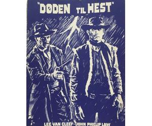 Death Rides A Horse Lee Van Cleef John Phillip Law 1967 Vintage Danish...