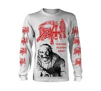 Death 'Scream Bloody Gore' (Bianco) Manica lunga Camicia - NUOVO E UFFICIALE