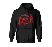 Death Felpa con Cappuccio Scream Bloody Gore Band Logo Nuovo Ufficiale Uomo Nero Size M