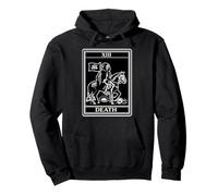 Death Tarot Card XIII Gothic Skeleton Rider Felpa con Cappuccio