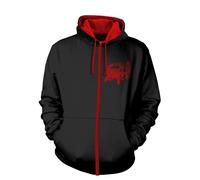 DEATH - THE SOUND OF PERSEVERANCE BLACK Varsity Hooded Sweat (With Zip) Small