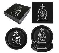 Death to My 20s - Set di decorazioni per feste per 30° compleanno, motivo funerale strappato ai miei 20 anni, set da tavola per feste di compleanno, piatti da dessert