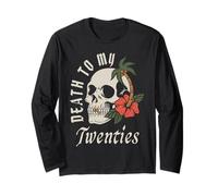 Death To My Twenties R.I.P 20s Girando 30° Compleanno Teschio Maglia a Manica