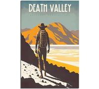 Death Valley National Park Vintage Viaggio Poster Retro Wall Art Tela Poster Art Print Camera Decorazione Casa Decorazione Non incorniciato 60x90cm