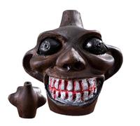 Death Whistle Skull, Loud Aztec Design, Authentic, Powerful Sound, Demon Themed, Handcrafted Instrument for Ritual & Ceremonial Use, Modern Application, Unique Collectible