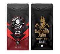Death Wish Coffee & Valhalla Java Variety Bundle Deal, Fair Trade and USDA Certified Organic, Whole Bean Coffee by Death Wish Coffee