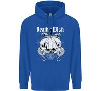Death Wish Teschi Serpenti Biker Gotico Demone Felpa Per Bambini