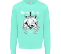 Death Wish Teschi Serpenti Biker Gotico Demone Uomo Felpa