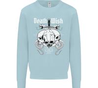 Death Wish Teschi Serpenti Biker Gotico Demone Uomo Felpa