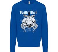 Death Wish Teschi Serpenti Biker Gotico Demone Uomo Felpa