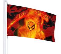 Death'S Evil Head Flag 3x5 Ft Outdoor Double Sided 100% Polyester Duty Durable Flags With Preset Hole For Home Office Garden Holiday Decorations