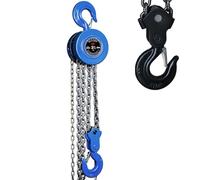 DEaThsalL 1/2/3 TON Blocco Catena, Blocco Catena A Lamella Rotonda Antiruggine, Altezza di Sollevamento 2,5 M, con Due Ganci, Utilizzato per Il Sollevamento E La Trazione della Costruzione,2tons-9M