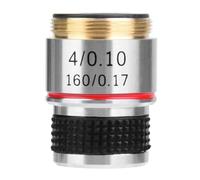 DEaThsalL Obiettivo Acromatico 185 (4X, 10X, 40X, 60X, 100X), Lente Ottica Trasparente HD, Interfaccia Filettata RMS Standard 20,2 mm, Accessori per Microscopio,4X