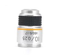 DEaThsalL Obiettivo Acromatico 185 (4X, 10X, 40X, 60X, 100X), Lente Ottica Trasparente HD, Interfaccia Filettata RMS Standard 20,2 mm, Accessori per Microscopio,10X