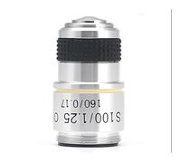 DEaThsalL Obiettivo Acromatico 185 (4X, 10X, 40X, 60X, 100X), Lente Ottica Trasparente HD, Interfaccia Filettata RMS Standard 20,2 mm, Accessori per Microscopio,100X