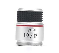 DEaThsalL Obiettivo Acromatico 185, Accessori per Microscopio Biologico (4X, 10X, 40X, 60X, 100X), Obiettivo Ottico (HD, Immagini Nitide), Interfaccia Filettata Rms Standard da 20,2 Mm,4X
