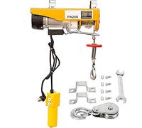 DEaThsalL Paranco Elettrico da 12-30 M, Piccola Gru per Uso Domestico, con Spalmatore Singolo/Doppio, Lunghezza del Cavo della Maniglia di 3 M, per Garage, Magazzino, Fabbrica,140KG*12M