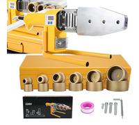 DEaThsalL Saldatrice per Tubi in Plastica da 1000 W, Saldatrice per Tubi dell'Acqua in Plastica Hot-Melt con Display Digitale con Doppia Dissipazione del Calore per Tubi Ppr PE Pp (20-63 Mm)