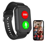 DEaThsalL Smartwatch Allarme Personale per Anziani Orologio Anticaduta Rilevamento Cadute Localizzazione GPS 4G wifi chiamate Notifica Di Caduta per Smartphone Black