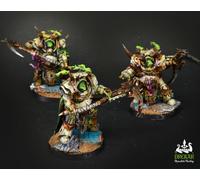 Deathshroud Bodyguard Death Guard Nurgle COMMISSIONE dipinto