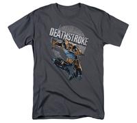 Deathstroke T-Shirt Adulto Retro DC Comics Licenziata Grigia 100% Cotone