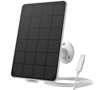 DEATTI 3W Pannello Solare per Telecamera WIFI Interno/Esterno Senza Fili Batteria, Impermeabile, Montaggio Regolabile (con Cavo di 3 Metri), Alimentazione Continua