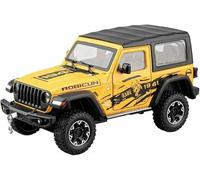 DEAVER Modelli auto lega pressofusa 1:24 per Jeep per Wrangler Rubicon per Dodge Mammoth modelli veicoli pre-costruiti finiti alla moda(Rubicon Yellow)