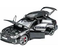 DEAVER Modelli auto lega pressofusa 1:32 per Audi per Rs6 modelli veicoli scala rifiniti alla moda kit per esposizione souvenir collezione(Black)